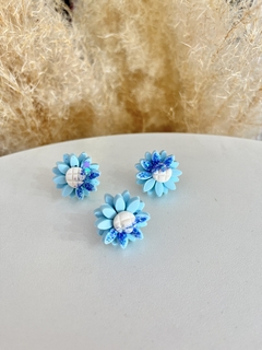 Enfeite Florzinha Trio Azul