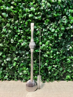 Bomba Inox Rosqueável + Escova - Pedra Cinza - comprar online