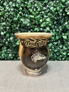 Cuia de Porongo Personalizada / Pé de Metal - comprar online