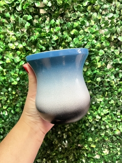 Cuia Madeira Imbuia - Azul/ Preto/ Branco - comprar online