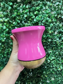 Cuia Madeira Imbuia - Pink - comprar online