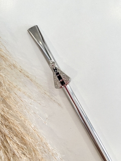 Bomba Inox com pingente Nossa Senhora - comprar online