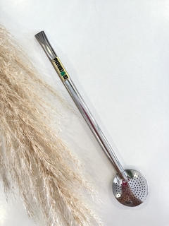 Bomba Inox com pingente Eu amo Chimarrão
