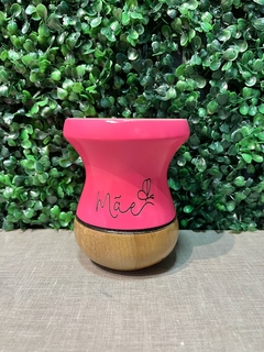 Cuia Madeira Personalizada Rosa - comprar online