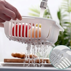 Escorredor Ajustável Para Pias Retrátil Frutas Legumes Verduras Multiuso Plástico Utilidades Domésticas Utensílios Casa - comprar online