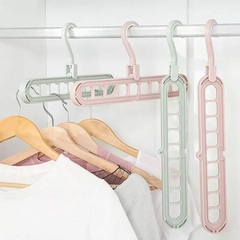 Cabide Mágico Organizador 9 Furos Multidobrável Guarda-Roupa - comprar online