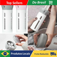DAFUSHOP Kit Dispenser Garrafa 4 Em 1 Loção Shampoo Gel Viagem Utensílios Praticidade utilidade doméstica ENVIO RÁPIDO