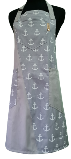 Delantal GRIS COMBINADO - comprar online