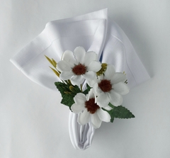 Porta Guardanapo Flor Branca - comprar online