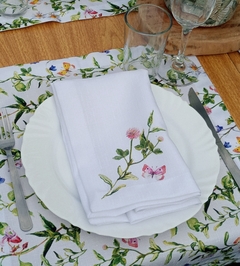 Guardanapo Jardim dos Sonhos - Flor rosa - comprar online