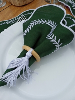 Porta Guardanapo Franja Branco