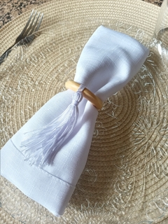 Porta Guardanapo Franja Branco - Memori Home