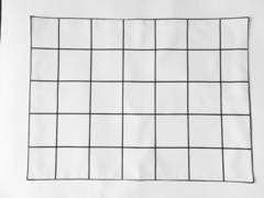 Jogo Americano Grid Branco na internet