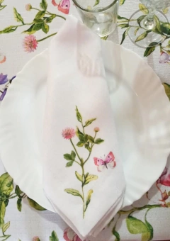 Guardanapo Jardim dos Sonhos - Flor rosa - loja online