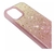 CASE TPU REFORZADA CON BRILLOS DE ORO IPHONE