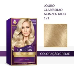 Tinta De Cabelo Koleston Wella 121 Louro Claríssimo Acinzentado