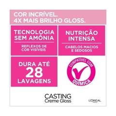 Tintura Casting Gloss L'oreal 100 Preto Noite - Lotus de Ramos Perfumaria - loja de coloração e tinturas de cabelo em geral