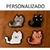 Imagem do Gato Ímã ou Chaveiro - Pixel Art/ Hama Beads