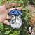 Totoro com Guarda Chuva (studio Ghibli) Ímã ou Chaveiro - Pixel Art/ Hama Beads