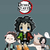 Imagem do Kimetsu no Yaiba (Demon Slayer) Ímã ou Chaveiro - Pixel Art/ Hama Beads