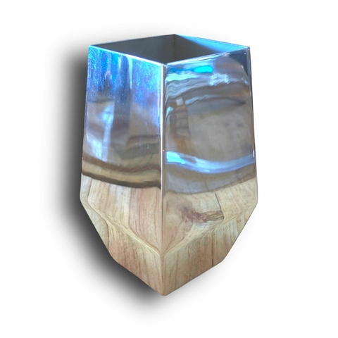 COPO INOX GEOMÉTRICO CROMADO