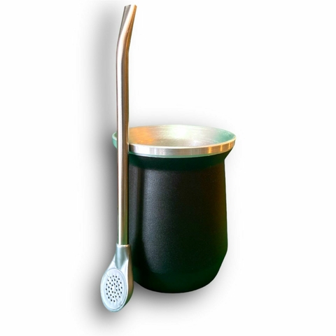 KIT COPO ALUMÍNIO TÉRMICO + BOMBA DE INOX COM BOJO DE PLÁSTICO