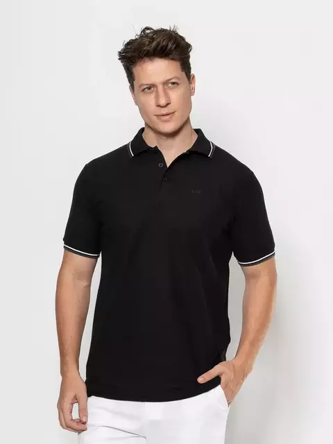 Camiseta Polo CRK Preta - comprar online