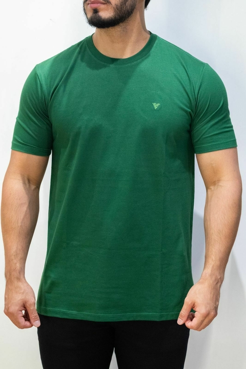 Camiseta Algodão Pima Valadares Verde Militar - comprar online