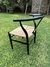 Imagen de Silla Wishbone Black tejido beige
