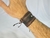 Leather Cuff Bracelet - 3 pieces