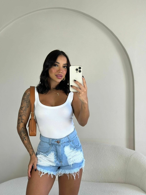 SHORTS JEANS DESTROYDE