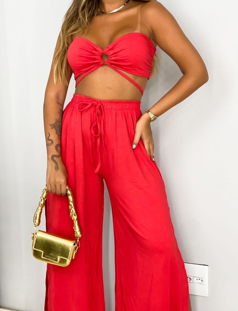 CROPPED MALHA VERMELHO