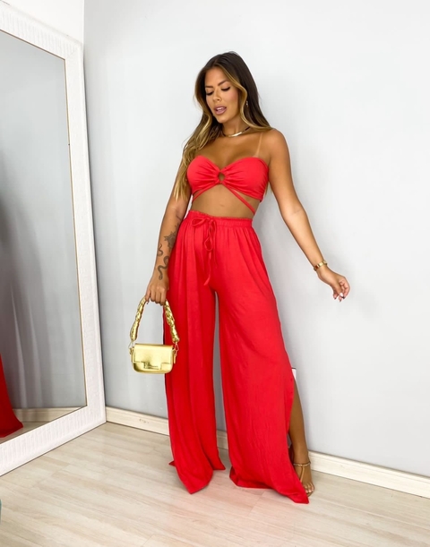 CALÇA MALHA VERMELHA