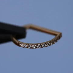 D ring multicristales apto primera perfo nariz - Lmpiercing