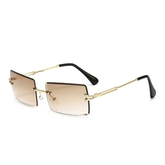 Óculos de sol sem aro XJiea feminino 2021, óculos de sol quadrados de designer - loja online