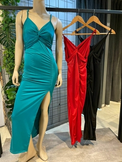 VESTIDO LARGO RUCHE