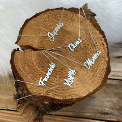 Colar Personalizado com Nome Fonte 2 Prata 925 - Joias em Prata 925. Lunna Acessórios