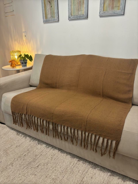 Manta para Sofá Escama Marrom - comprar online