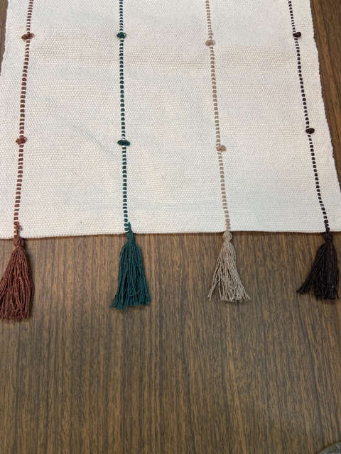 Caminho de Mesa em algodao Boho 1,50m