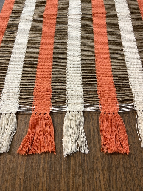 Caminho de Mesa Algodao com fios de Rami 1,50m