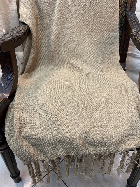 Manta para Sofá Escama Marrom Claro