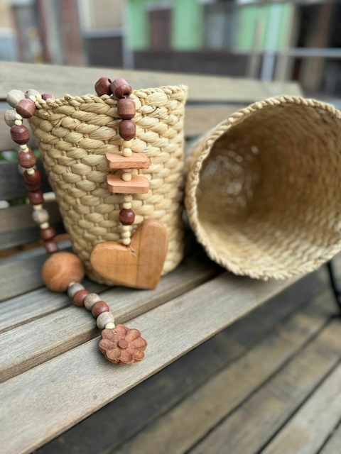 Cesto de palha 32cm x27cm