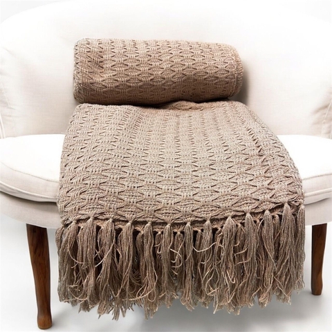 Manta para Sofá Trabalhada Rose