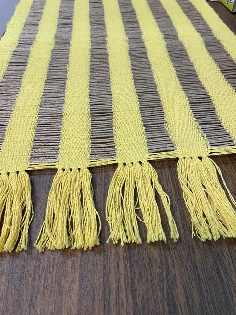 Caminho de Mesa Algodao com fios de Rami 1,00m