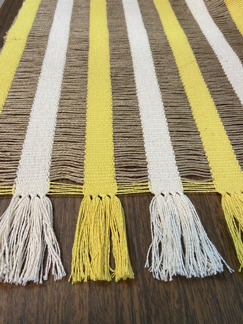 Caminho de Mesa Algodao com fios de Rami 1,50m