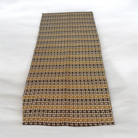 Tapete em Algodão Amarelo com detalhes Marrom 1,40m x 72cm - comprar online