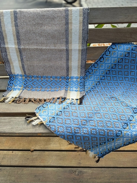 Jogo para Lavabo 2 peças Azul Claro