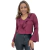 Blusa Manga Longa Decote Flare - Velki´s Moda Feminina