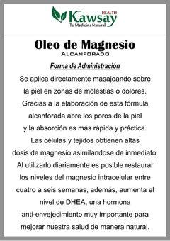 Óleo de Magnesio​ Alcanforado - tienda online