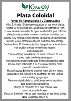 Plata Coloidal - tienda online